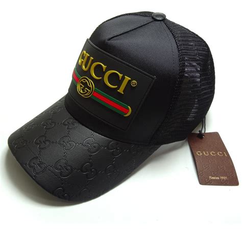 gorra gucci original negra|sombreros de hombre gucci.